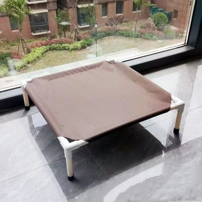 Elevated Folding Pet Camping Bed – Portable Washable Dog & Cat Hammock