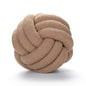 Aesthetic Knotted Ball Plush Cushion - Nordic Round Throw Pillow for Sofa & Bed, 22/28 cm (8.7/11 in)