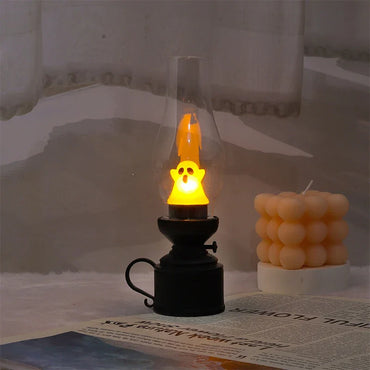 Calcifer Flameless LED Night Light Cartoon Kerosene Lamp Retro Decorative Bedside Candle