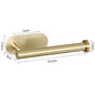 Stainless Steel No-Drill Self-Adhesive Wall-Mount Paper Towel & Toilet Roll Holder