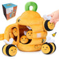 Soft Baby Beehive Toy with 5 Sensory Rattles for 6-12 Months