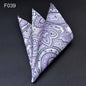 Men's Pocket Square 41 Colors - Plaid Dot Paisley Polyester Handkerchief 25 x 25 cm (9.8 x 9.8 in)