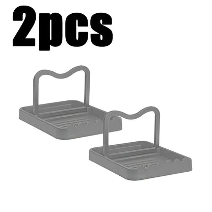 1-3 Pack Foldable Spatula & Pot Lid Holder - Multifunctional Upright Kitchen Draining Rack Wave Anti-Slip Organizer
