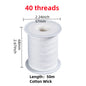 Cotton Candle Wick Roll 50m/61m (164ft/200ft) 21-45 Strand Low-Smoke Eco-Friendly DIY Degreased Wick