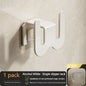 Wall-Mounted Non-Perforated Bathroom Slipper Rack with Rear Drainage, Single-Tier Shoe Storage Hook