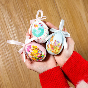 3 Pcs Easter Eggs Bunny Easter Decoration Basket 7 Cm Foam Eggs Home Decor Festoons Hen Party Room Deco Easter Decoration 2024