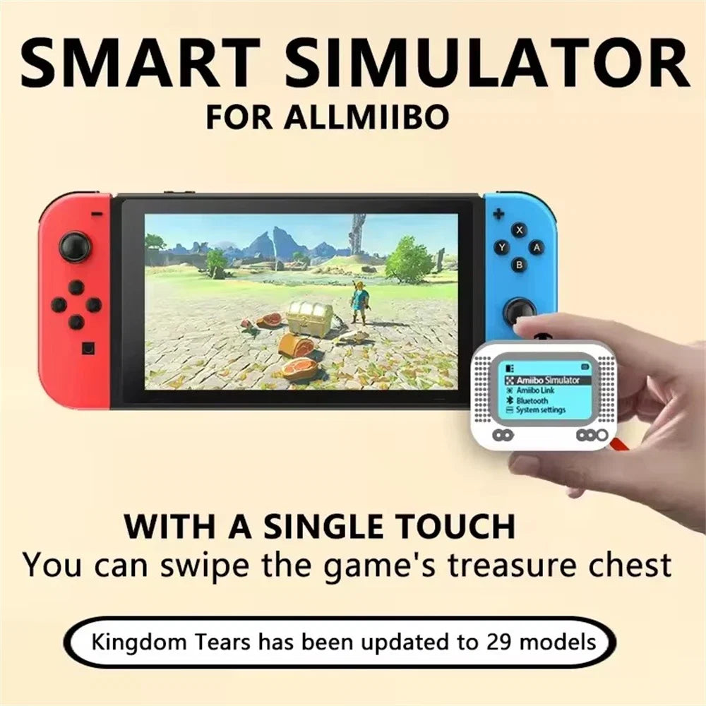For Amiibo NFC Pixl Emulator Simulator Chargeable Bluetooth Intelligent Simulator for Switch2/Switch WiiU 3DS Game Accessories