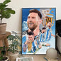 Classic, Sports - Rionel Messi - Football, Wall Art, Canvas Print Poster, Home Living Room Bedroom Decor, Stadium Wall Art