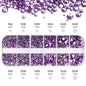 2400+ Shiny Clear Crystal Nail Rhinestones - Mixed Sizes & Shapes Flatback Gems