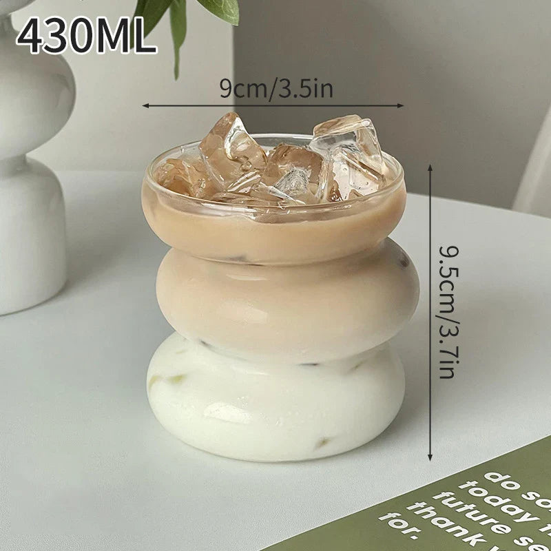 Aesthetic Glass Tumbler 865ml (29.2oz) — Iced Coffee, Latte, Water & Cocktail Cup
