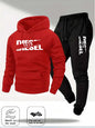 Men's Hooded Tracksuit Two-Piece Set – Casual Hoodie & Pants for Autumn/Winter