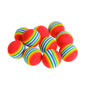 10-Pack Rainbow Interactive Pet Balls for Cats & Dogs - Rubber Rattle Chew & Training Toys