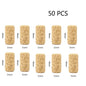 50/100 Pack Natural Cork Wine Bottle Stoppers – Reusable Sealing Corks for Wine Bottles, Bar & Kitchen Accessories