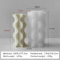 Striped Cylinder Silicone Candle Mold for DIY Pillar, Soy Wax, Plaster & Resin Crafts