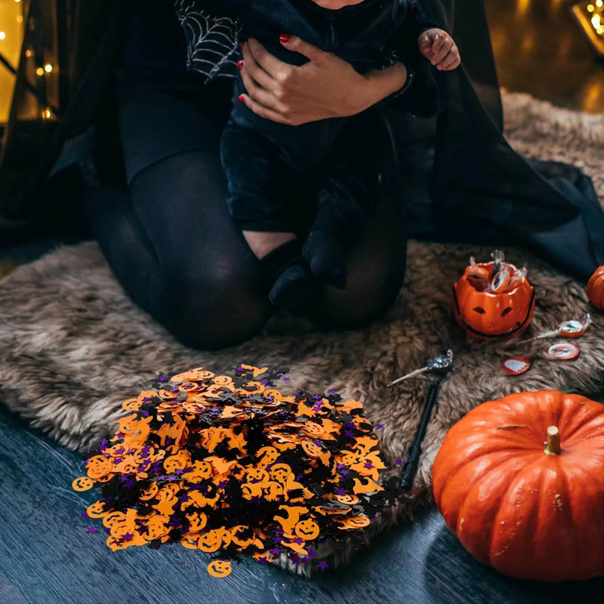 Halloween Table Confetti - Ghost, Cat & Spider Designs