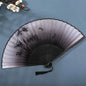 Hand Fan Foldable Silk Fan Noodles Bamboo Fan Bones Halloween Cosplay Prop Christmas Wedding Decoration Party Gifts Art Crafts