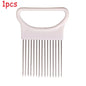 Colorful Onion Slicer & Holder - Stainless Steel Potato Chip Style Vegetable Slicer (1/2/3/4-Pack)