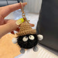 New Cute Mink Fur lanyard Briquettes Keychain Car KeyRing Pendant Plush School Bag Pendant Gift kawaii backpack keychains