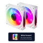 Infinite Mirror ARGB 120mm (4.72 in) PWM PC Case Fan — 5V 3-Pin ARGB & 12V 4-Pin PWM, 800–2000 RPM, Hydro Bearing