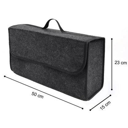 Woolen Felt Car Trunk Organizer Multi-Pocket Under-Seat Cargo Storage Bag