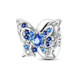 100% 925 Sterling Silver Rainbow Zircon Butterfly Dragon Silicone Stopper Charms - Colorful Beads for DIY Bracelets, Customizable Jewelry for All Occasions