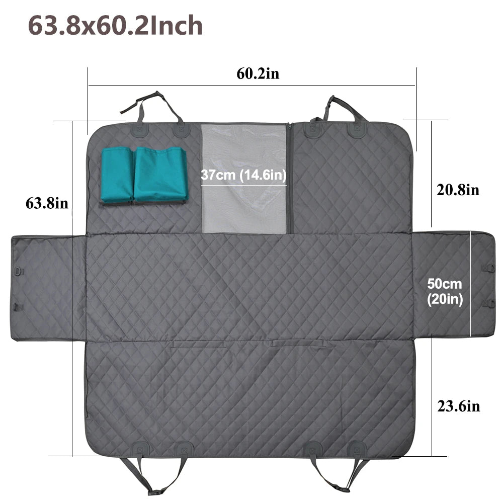 PETRAVEL Waterproof Dog Car Seat Cover with Mesh Window