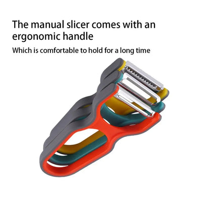3-Pack Stainless Steel Multi-Function Vegetable Peeler Set – Potato Slicer & Grater, Mini Kitchen Tools, Assorted Colors