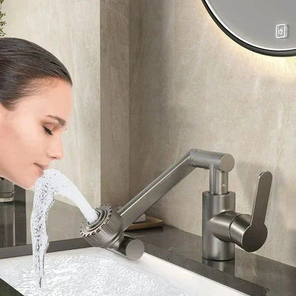 Universal Rotating Dual-Mode Single-Handle Faucet for Kitchen & Bathroom Sink - Hot & Cold Mixer