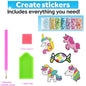 Big Gem Diamond Painting Kit - DIY Mosaic Art & Sticker Craft for Kids