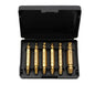 6-Piece HSS Double-Head Screw Extractor Set – Slide-Tooth Broken Screw Removal Bits