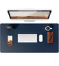 PU Leather Desk Mat – Large Waterproof Mouse Pad & Keyboard Mat, Desk Protector for Office
