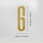 Golden Door Number with Backing Adhesive 7cm Metal House Number Apartment Door Number for Outdoor Hotel Home Mailbox Label