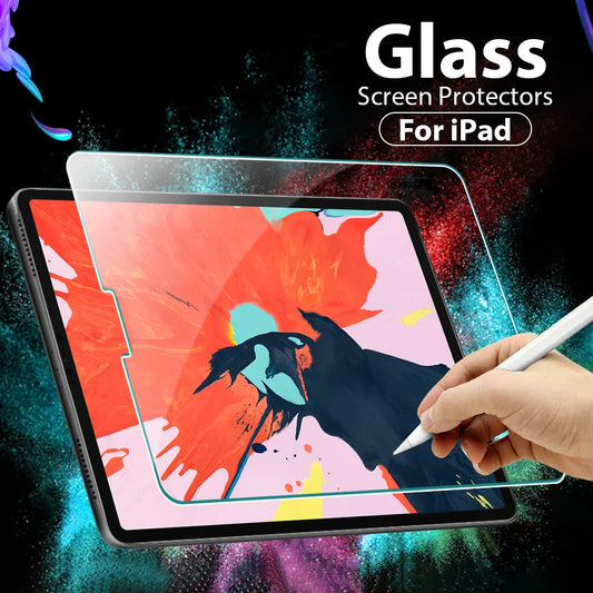 Tempered Glass Screen Protector for iPad Pro 11/12.9/13-inch, iPad Air & iPad Mini - 9H Anti-Fingerprint HD Scratch Resistant
