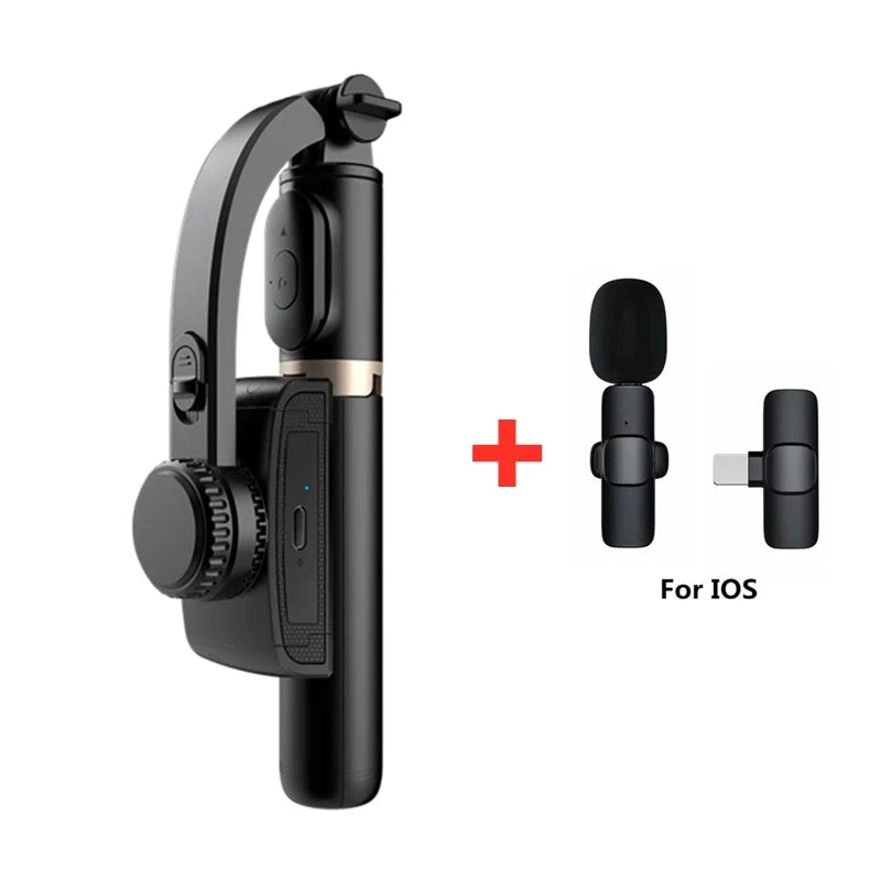Roreta 2024 NEW Gimbal Stabilizer Selfie Stick Foldable Wireless Tripod with Bluetooth Shutter Monopod for IOS Android