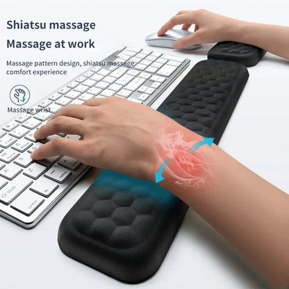 2-Piece Memory Foam Wrist Rest Set — Ergonomic Keyboard & Mouse Support with Non-Slip Base for Laptop & Desktop