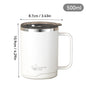 500ml (16.9oz) 304 Stainless Steel Double-Layer Insulated Travel Mug with Handle, Sealed Vacuum Flask
