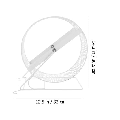 Silent Iron Exercise Wheel for Hamsters Quiet Small Pet Running Wheel with Stand