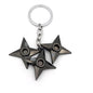 Anime Ninja Keychain Set: Kunai, Shuriken & Red Cloud Charms for Backpack, Car & Keys