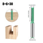 Tungsten Carbide Router Bit 3-20mm (0.12-0.79 in) Diameter, 8mm (0.315 in) Shank, Single/Double Flute Straight Bit for Woodworking