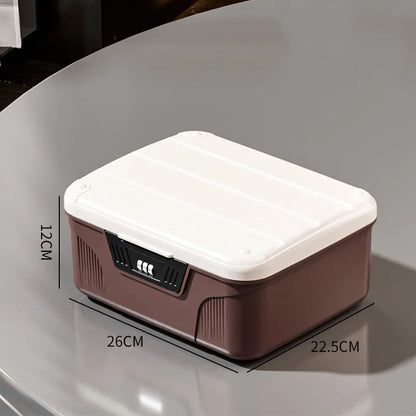 4-Digit Combination Lock Safe Box – Portable Security Organizer for Passports, Cash & Jewelry