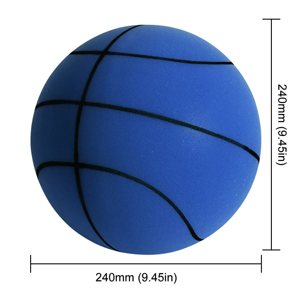 Kids Silent Foam Basketball — Indoor Squeezable Bounce Ball, Sizes 3/5/7