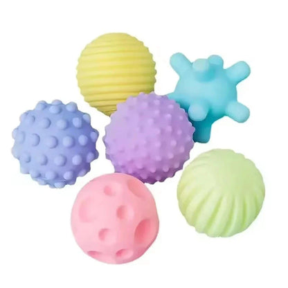6Pcs Textured Multi Ball Set for Baby Tactile Training