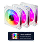 Infinite Mirror ARGB 120mm (4.72 in) PWM PC Case Fan — 5V 3-Pin ARGB & 12V 4-Pin PWM, 800–2000 RPM, Hydro Bearing
