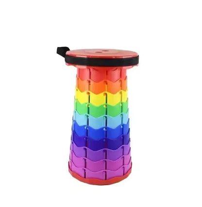 Portable Telescopic Folding Stool - Lightweight Adjustable Camping & Beach Seat