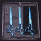 7-Inch (19.5 cm) Stainless Steel Pet Grooming Scissors Kit – Straight, Thinning, Chunker & Curved Shears