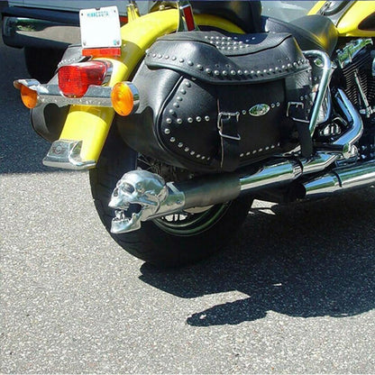 Alloy Skull Exhaust Tip, 5cm Pipe Fit, 1 or 2 Pieces
