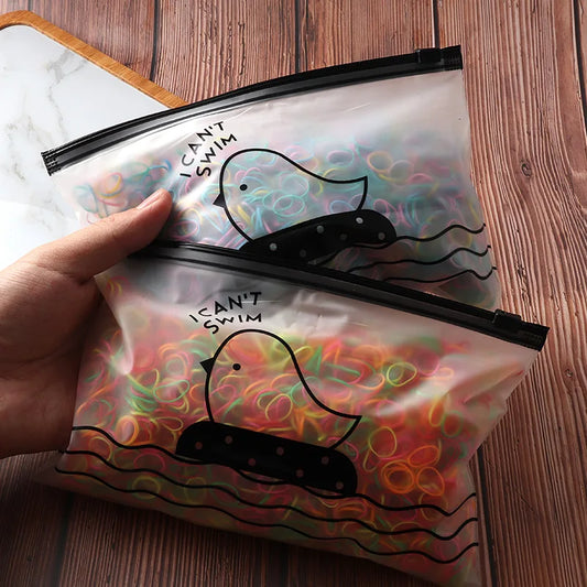 Girls Colorful Small Elastic Hair Bands – Disposable Braided Hair Ties with Small Covers