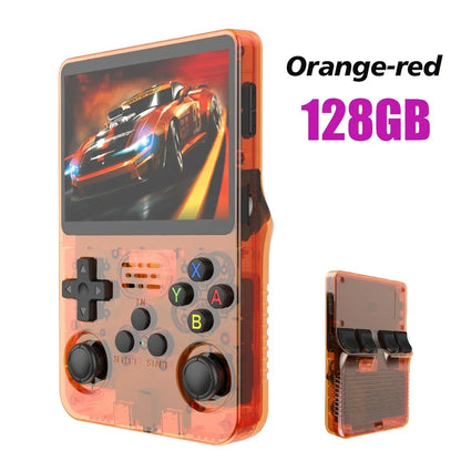 128GB Open-Source Linux Handheld Game Console 3.5-inch IPS Screen Orange - Portable Retro Pocket Player