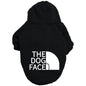 Large Dog Hoodie Autumn Winter Dog Face Text Pattern Jacket for French Bulldog, Labrador