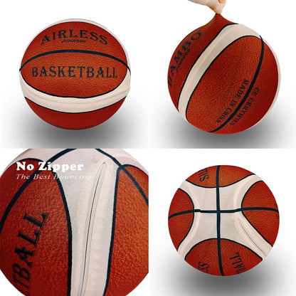Silent Indoor Basketball with Fabric Cover — Sizes 5/6/7 Training Ball